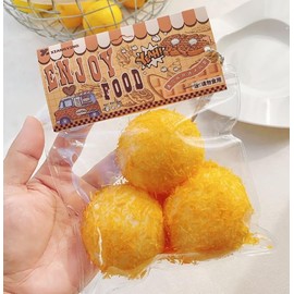 Taba Squishy Toys,Valentines Cat Paw Cute Kawaii Squeeze Toys ,Sticky Squishy Fidget Toys Silicone Squeeze Toy for Stress Relief,Cute Soft Toys,Best Valentines Gift for Anniversary (Fried Meatballs)