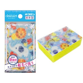 Kiklon 102068 Anti-Bacterial Kitchen Sponge, Cleanart Animal, Blue
