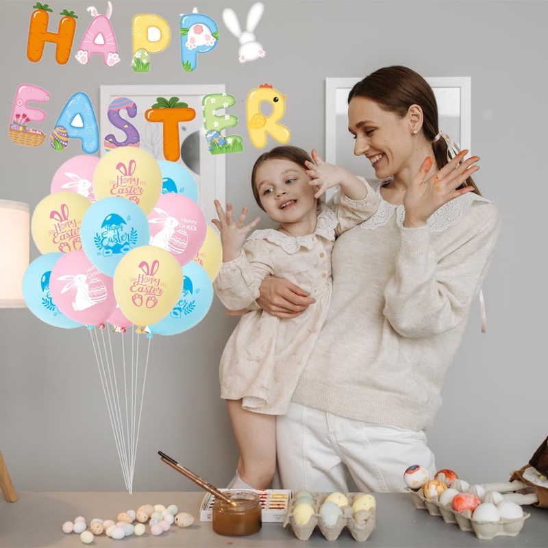 23 Pieces Happy Easter Decorations Set, Easter Party Supplies with
