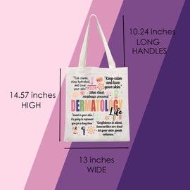 MNIGIU Dermatology Gift Dermatology Life Tote Bag Dermatology Nurse Gift Dermatologist Gift (Dermatology Tote)