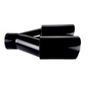 NETAMI 1635BK Dual Exhaust Tip Stainless Steel Gloss Black Powder