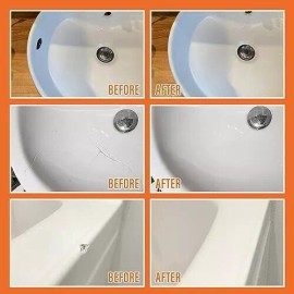 Unbranded Porcelain Repair Kit White, Sink & Tub Repair Kit to Quickly Fix No.01 White