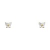 14k REAL Yellow Gold Butterfly Stud Earrings with Screw Back