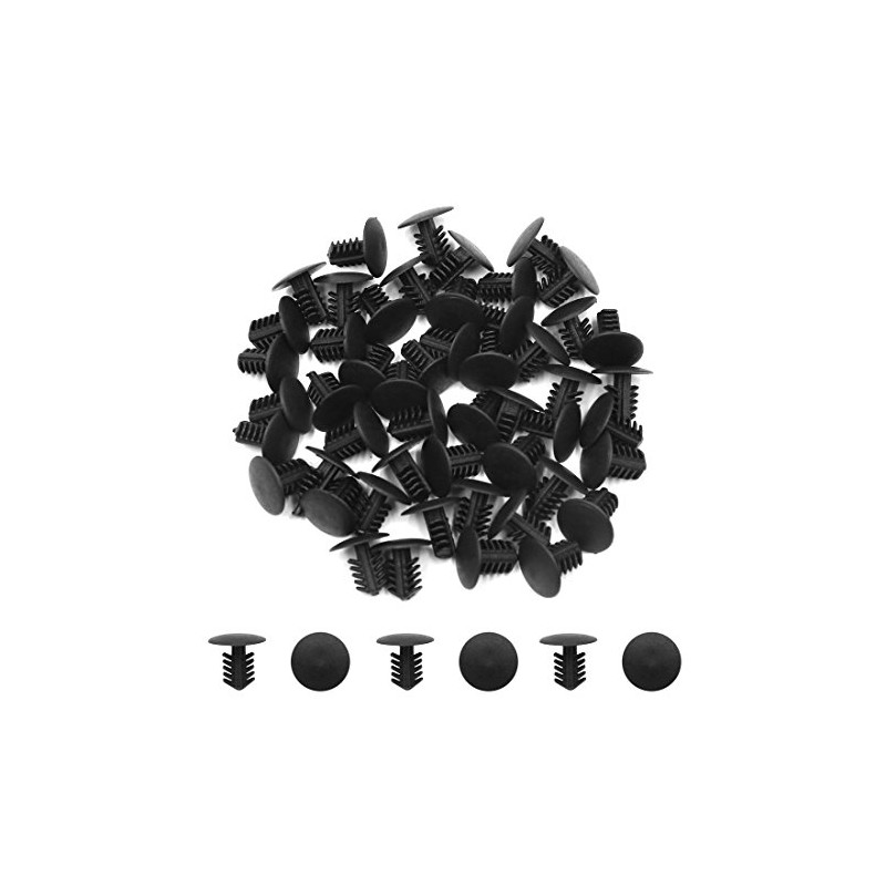 uxcell 50 Pcs 6mm Hole Dia Plastic Rivets Fastener Clips