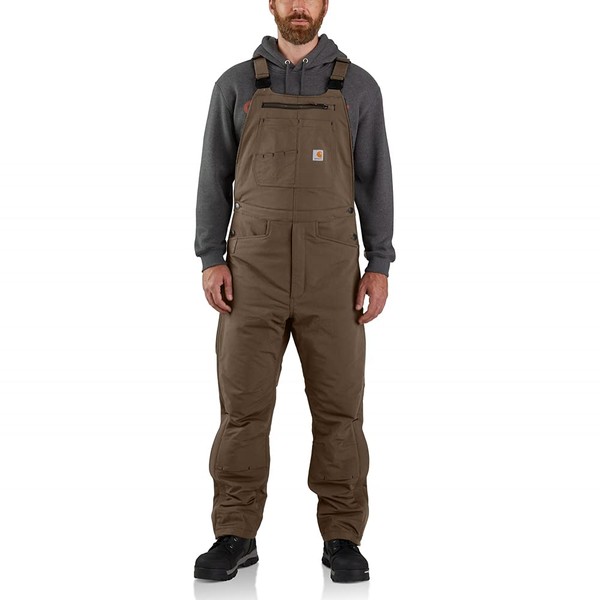 Carhartt mens Super Dux Relaxed Fit Insulated Bibs Overalls, Coffee, Medium US