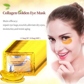 Under Eye Patches 24 Pairs, 24K Gold Eye Mask Gel Under Eye Mask for Eye Skin Care