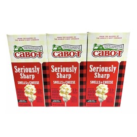 Cabot Seriously Sharp Cheddar Mac & Cheese Shells Dinner 6.25 oz (3 pack)