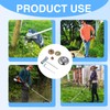 Universal Lawnmower Trimmer Accessory Set, 6-Piece Blade Adapter Kit, for