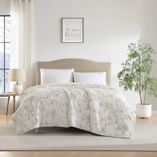 Laura Ashley - Full Heated Blanket, Ultra-Soft Plush Throw Blanket