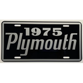 1975 75 Plymouth Year Metal Novelty Reproduction Sign Compatible with Plymouth Fury Barracuda Satellite Valiant Road Runner Duster Scamp Custom Van Classic Car Hot Rod Show Garage Man Cave Gift