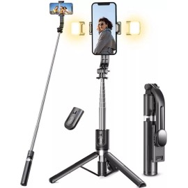 Pnitri Selfie Stick Tripod with Light45''with Wireless Remote,Portabl