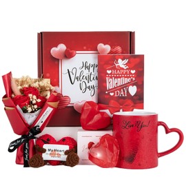 JOYOFUN Gifts Box for Girlfriend Wife Lover Valentines Day Gift Birthday Gifts for Women Heart-shaped Red Rose Love Gift Basket Love You Romantic Wedding & Engagement Anniversary