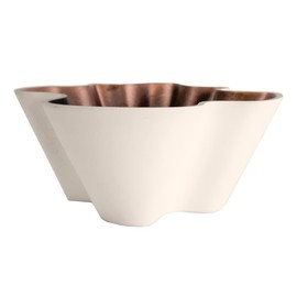 The HC Companies 6 Inch Venus Succulent Planter - Unique Decorative Shallow Plastic Plant Pot with Drainage, Vanilla Bisque