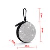 jojofuny 1pc Rhinestone Earphone Storage Case Portable Data Cable Organizer