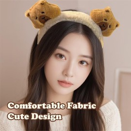 RHUIOKJLDF Headband, Hair Accessory Cute capybara headband with hair accessory set，Various styles of hair clips and hairbands