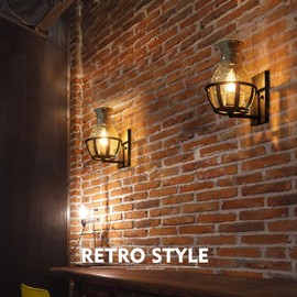 Ladiqi Vintage Country Style Candle Design Wall Sconce Lighting Wall Lamp Light Fixture E12 Bulb Base with Unique Seedy Glass Shade Indoor Outdoor