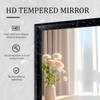 CULER Black Wood Wall Mirror for Bathroom,Rectangle Rustic 20 x