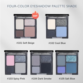 YiGuMy Matte & Shimmer Eyeshadow Palette - Waterproof Long-Lasting Neutral Browns, Champagne & Taupe Kit with Blending Brush, Travel Compact, High Pigment Creamy Shades (Soft Beige)