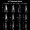 Ranrose 120PCS Short Nail Tips,Short Soft Gel Stiletto Nail Tips