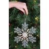 Christmas Concepts® 21cm (8,4") Large Glitter Decorated Snowflake Decoration -