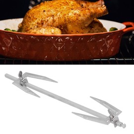 Roasting Fork Air Fryer Forks Stainless Steel Grill Rotisserie Fork Portable Lightweight Rotation Chicken Roasting Fork Oven Accessories for BBQ Home Kitchen Outdoor Camping