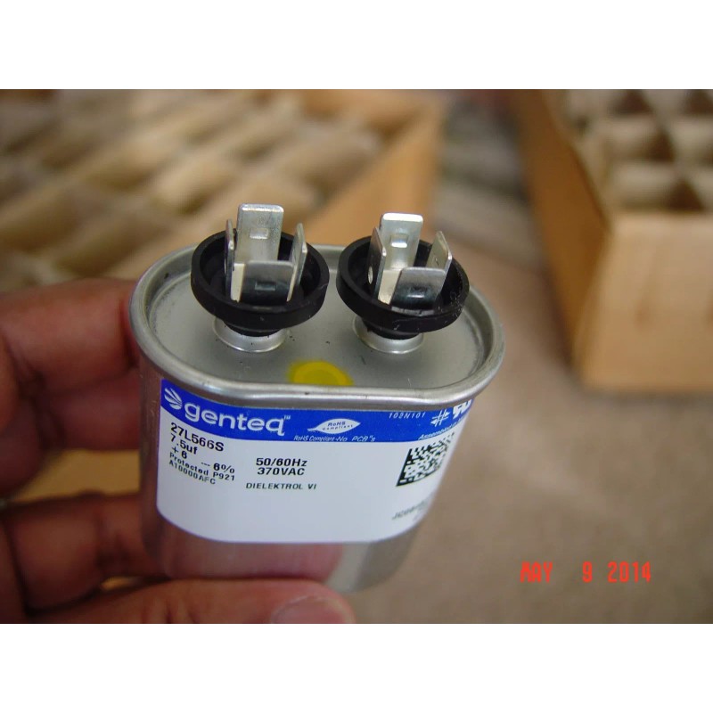 GE Capacitor Oval 7.5uf 370v volt VAC Blower Fan Motor