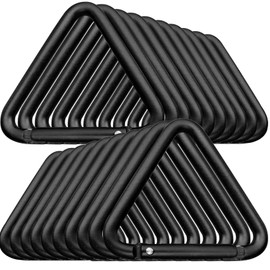 NKAKTSU Triangle Carabiner, Set of 20, Lightweight, Small, Load Capacity 66.1 lbs (30 kg), Rust-free, Aluminum Alloy, Multifunctional, Guy Rope, Tarp, For Tents, Camping, Climbing, Fishing, Outdoors
