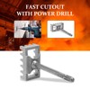 Square Hole Cutter for Electrical Box, Manganese Steel Rectangle Slot