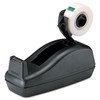Deluxe Desktop Tape Dispenser, Attached 1'' Core, Heavily Weighted, Black,
