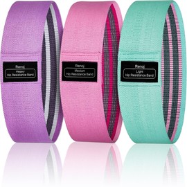 3 Pcs Resistance Bands Set - Resistance Band Women & Men - Resistance Bands for Hips & Glutes 3 Level Fabric Workout Bands - Non-Slip Fitness Exercise Bands for Yoga and Training