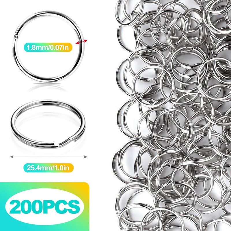 KornaDoz 200 Pcs 1 Inch (25mm) Heavy Duty Metal Split