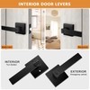 Probrico Heavy Duty Flat Black Square Privacy Interior Door Levers