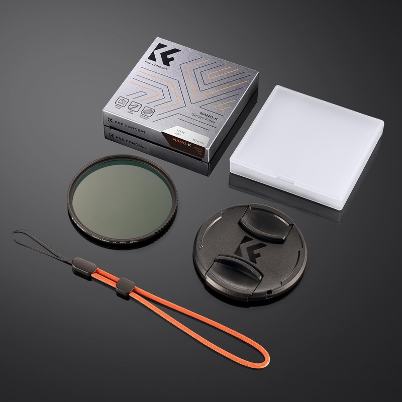 K&F Concept K-Series UV Filter 82 mm with Lens Cap,