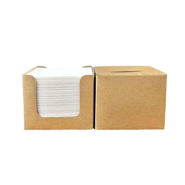 JINYUDOME White Cocktail Napkins Linen Feel Airlaid Napkins for Wedding Party Restaurant The Expansion Size is 20x20cm Pack of 100