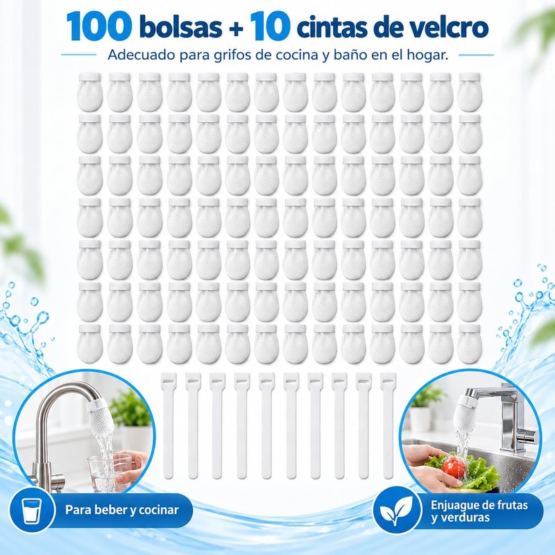 Filtro para Llave de Agua con 100 Pzas y 10