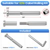 TooTaci 20 Packs 3/16 T316 Stainless Steel Invisible Receiver and