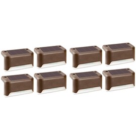 Outdoor Solar Deck Lights Solar Step Lights Waterproof Led Solar Lights White Light for Outdoor Stairs Fence Yard Patio