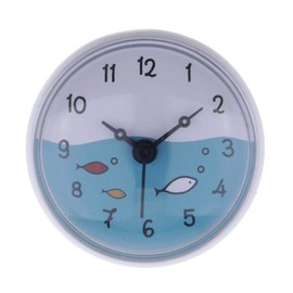 VANKOA Shower Bathroom Wall Suction Clock Waterproof Time Display Home Decoration - White, 75x35mm