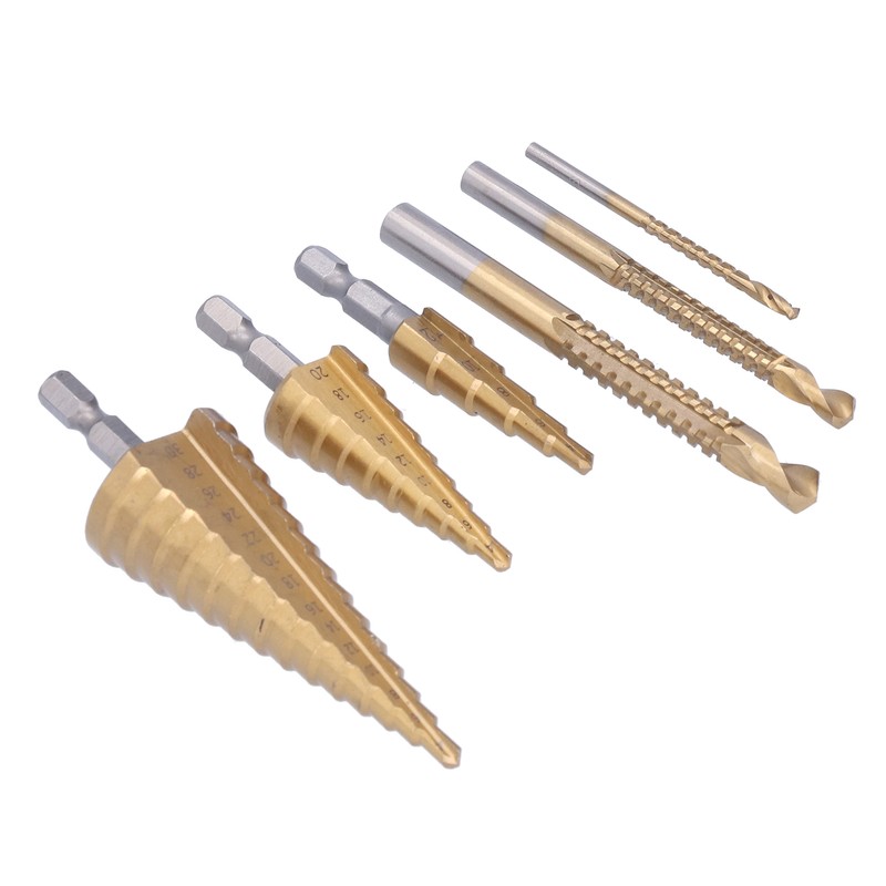 Step Drill Bits Serrated Spiral Bits High Speed Steel Woodworking