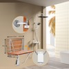 17 Inchs Folding Shower Seat Wall Mounted, Foldable Shower Bench