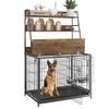 IDEALHOUSE Dog Crate Furniture,Flip-up Top Pet Crate Furniture,Indoor End Table
