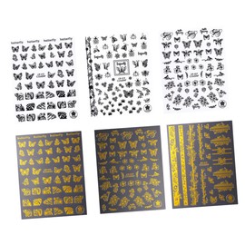 Baluue 13pcs Butterfly Pattern Nail Art Decals Set Bronzing Stickers for Women for Parties Personal Use Elegant Manicure Decor