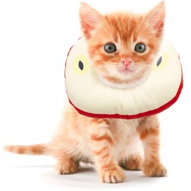 Jevnd Kitten Cones After Surgery 0-6 Months, Donut Extra Small Kitten Cone Collar Soft to Stop Licking Neck, Elizabethan e Collar for Recovery, xs Small Cat Cone Spray, Pet Soft Cone for Cats Apple S