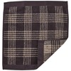 MUJI 83431921 Soft Pile Hand Towel (Pattern), Dark Brown Checker,
