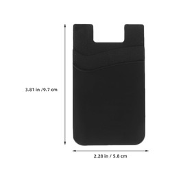 Uonlytech 6 Piezas Tarjetero de silicona para teléfono móvil Porta tarjetas pegar en el titular de la tarjeta de crédito teléfonos móviles cartera caso de la tarjeta para el teléfono Acortar