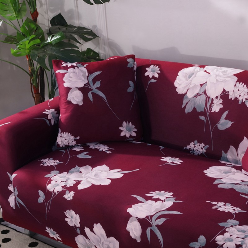 Elastic Dustproof Slipcover Sofa Cover Cushion Protector (For 3 People