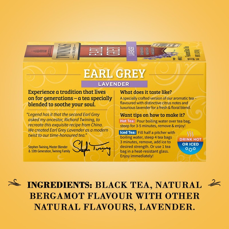 Twinings Earl Grey Lavender Tea 2-Pack – Caffeinated Black Tea