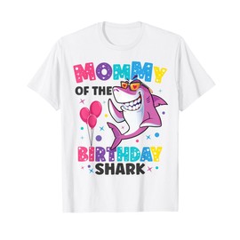 Mommy of the Shark Birthday Mom Matching Family T-Shirt