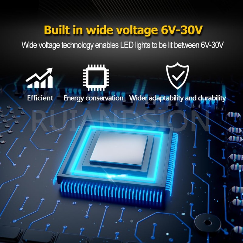 Ruiandsion E10 Cycling Light Bulb,6V 30V Non Polarity 3030 Chips,LED
