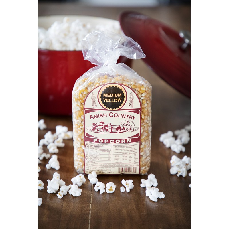 Amish Country Popcorn | 2 lb Bag | Medium Yellow